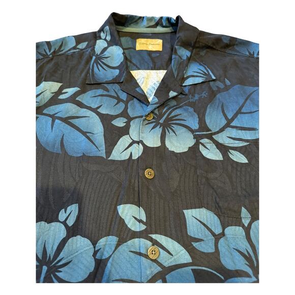 Tommy Bahama 100% Silk Tropical Short Sleeves Button Down XLX / TGT - Picture 6 of 16
